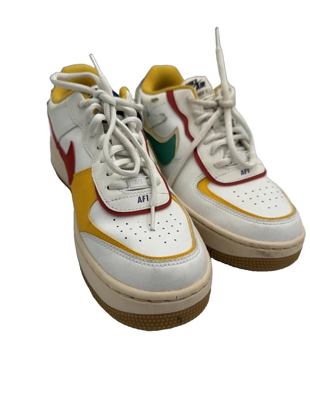 Nike womens Sz 8.5 Airforce 1 shadow C10919-118 summit white neptune green